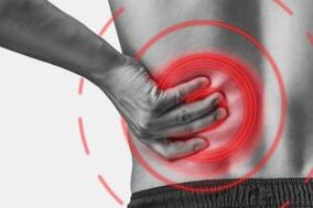 Lumbar column osteochondrosis